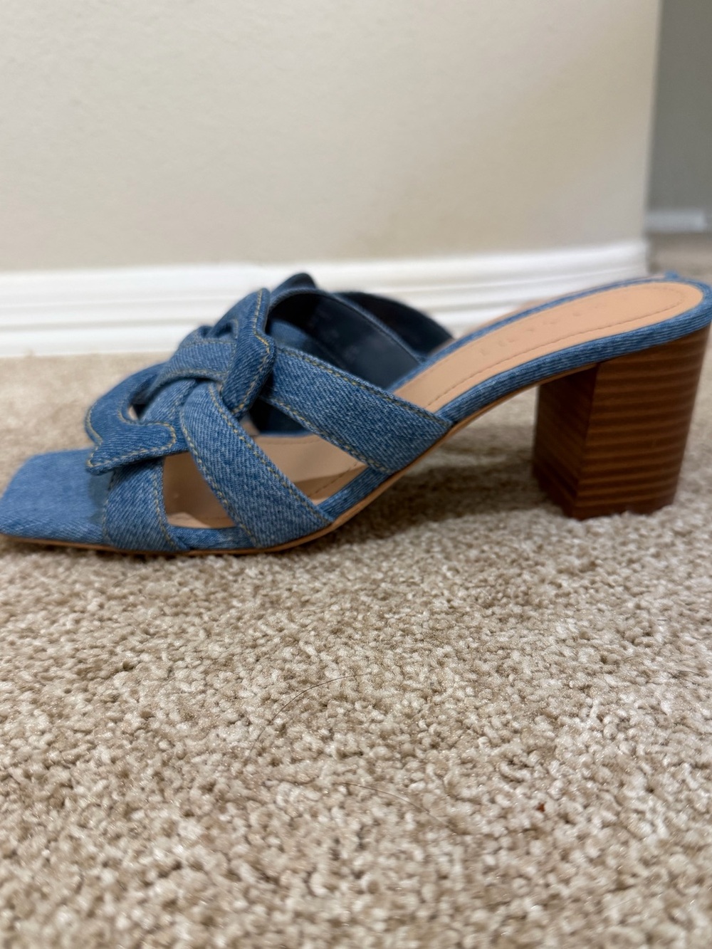 Coach Nikki Denim Sandals Heels
- Blue - Picture 3 of 4